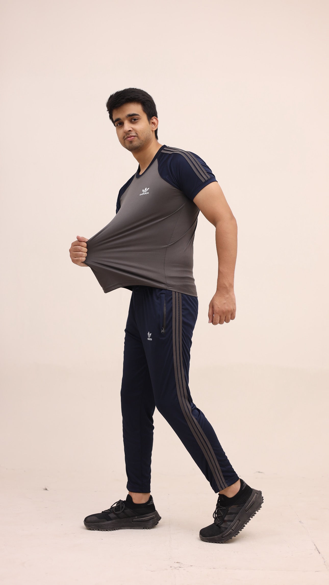 Adi Grey Navy Summer Tracksuit
