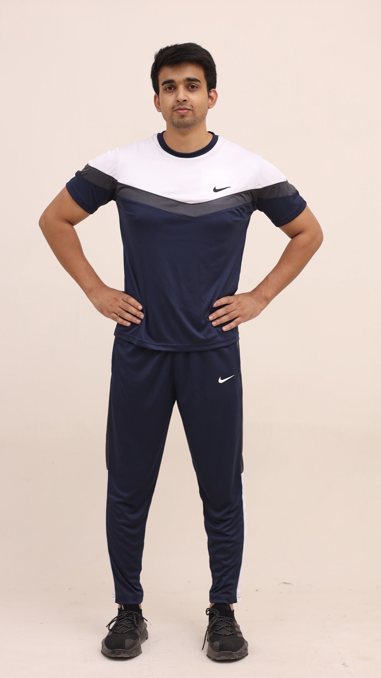 Nik Tri-Color Navy Summer Tracksuit