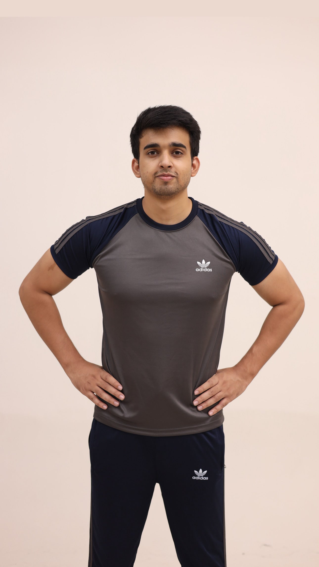 Adi Grey Navy Summer Tracksuit