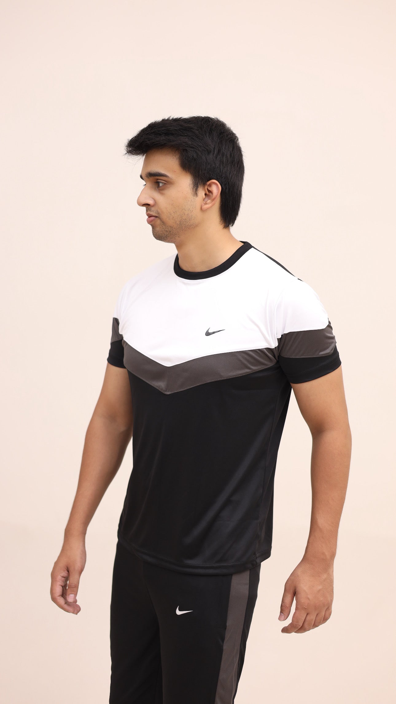 Nik Tri-Color Black Summer Tracksuit