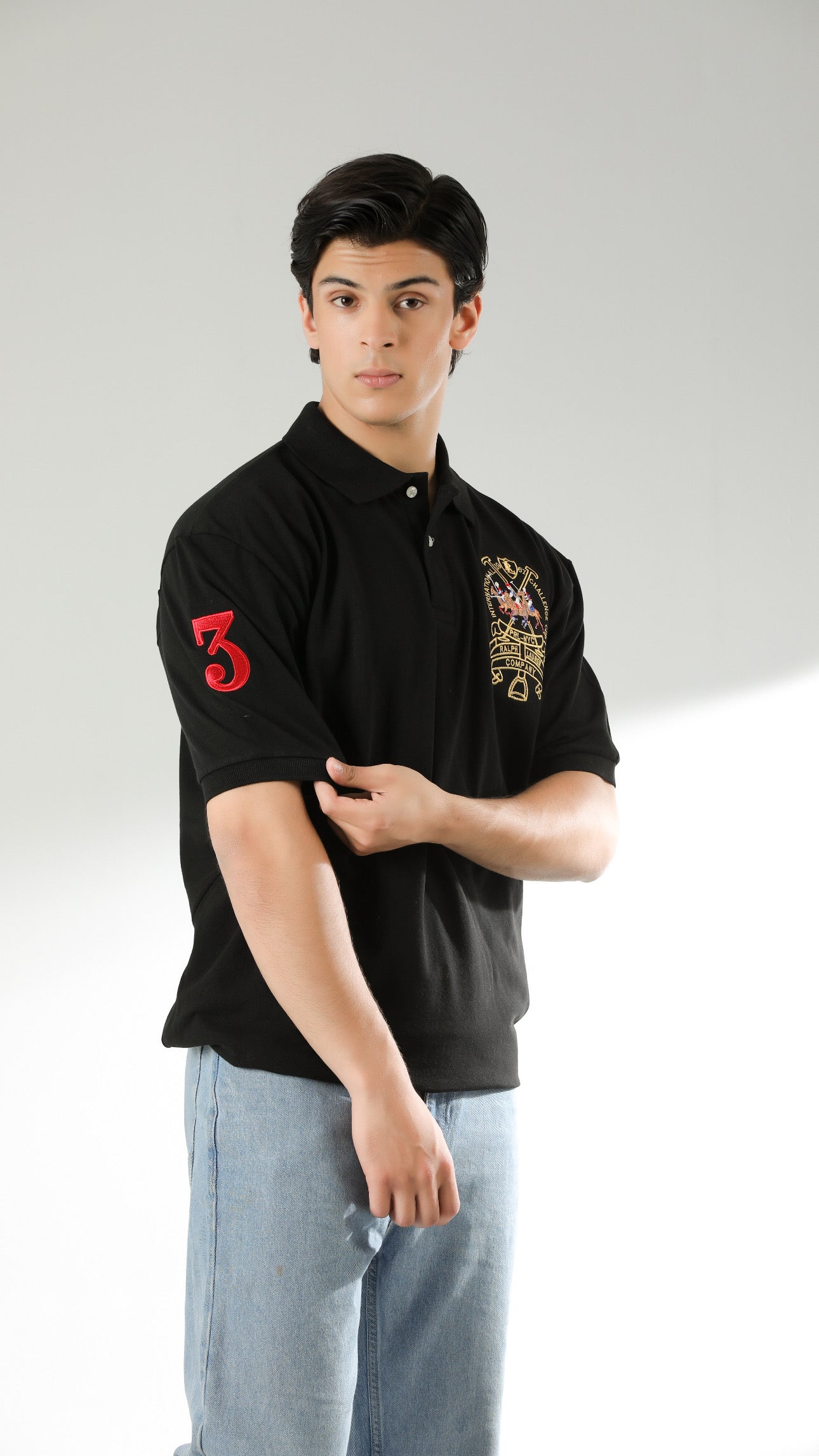 RL Tri Premium Polo Black