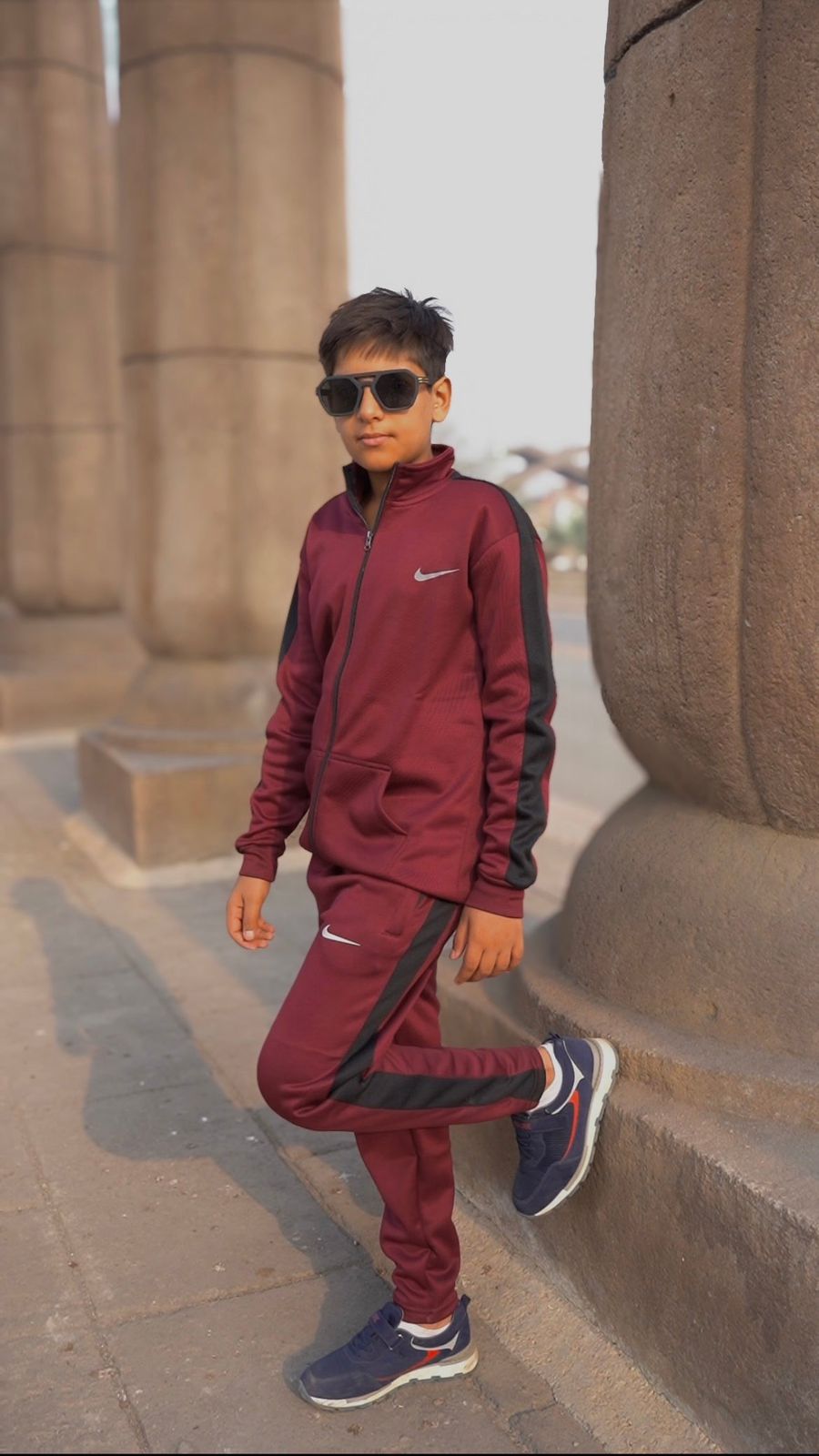 Nik Premium Tracksuit Mehroon Kids