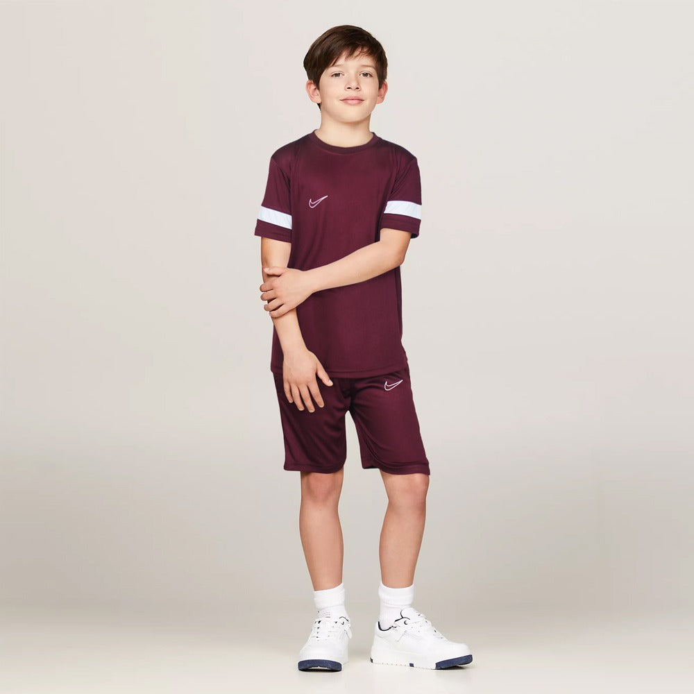 Nik Mehroon White Tracksuit - Kids