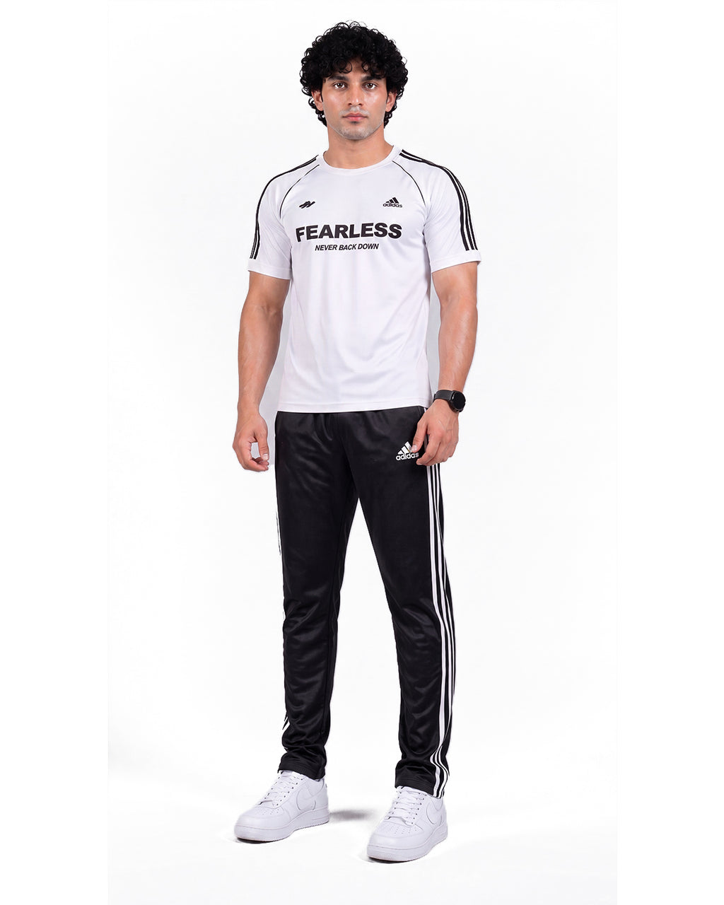 Adi White Black Fearless S26 Tracksuit-Summer