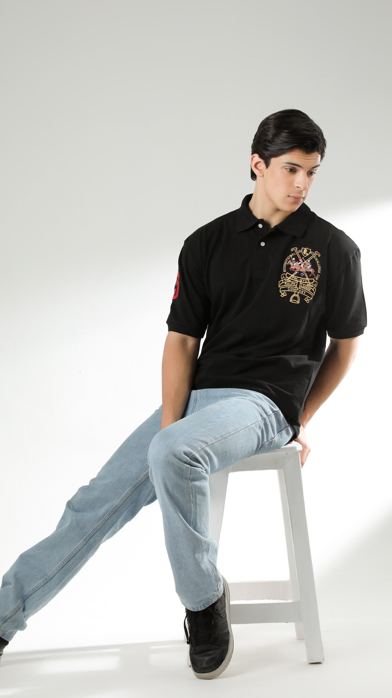 RL Tri Premium Polo Black