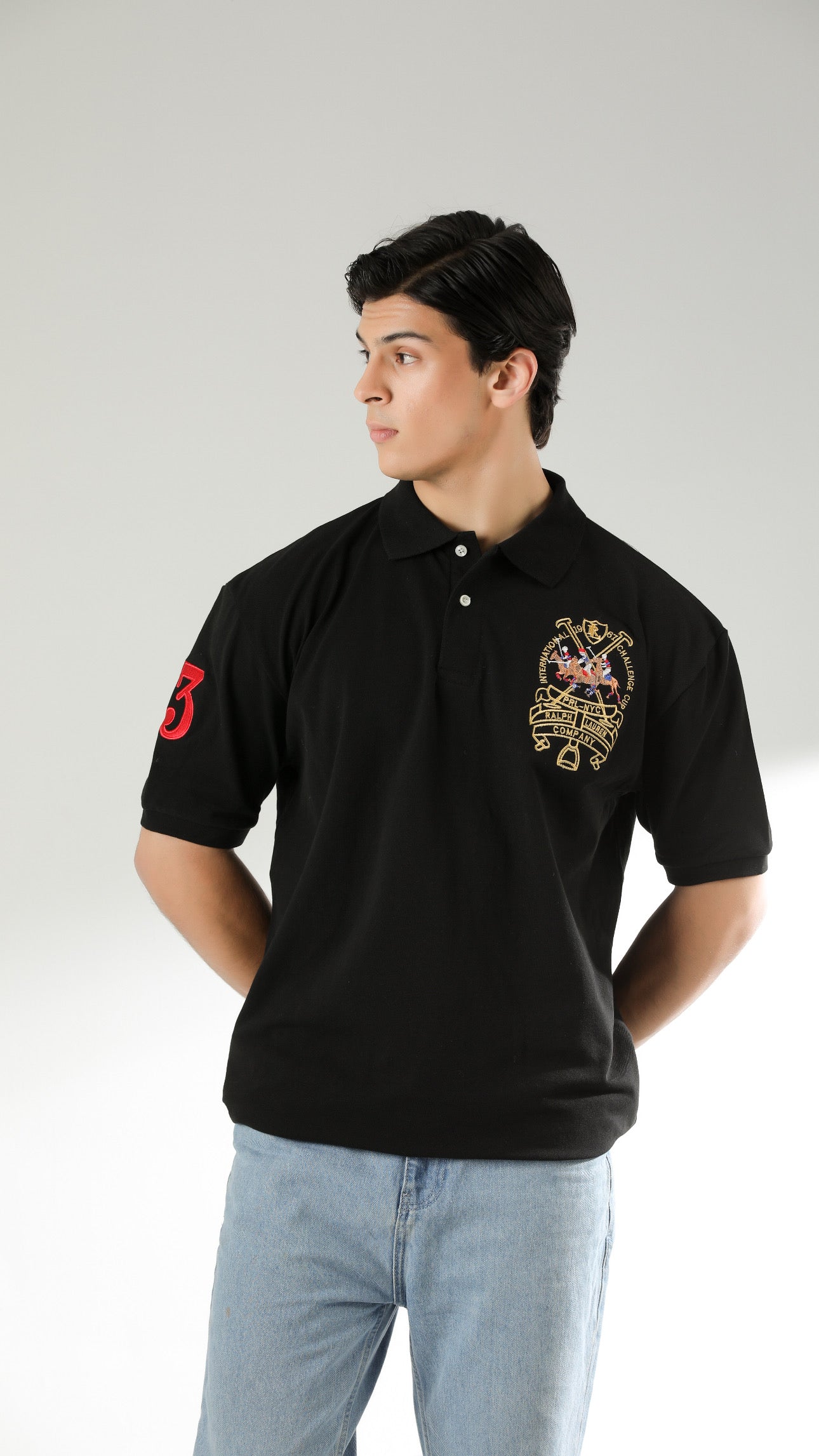 RL Tri Premium Polo Black