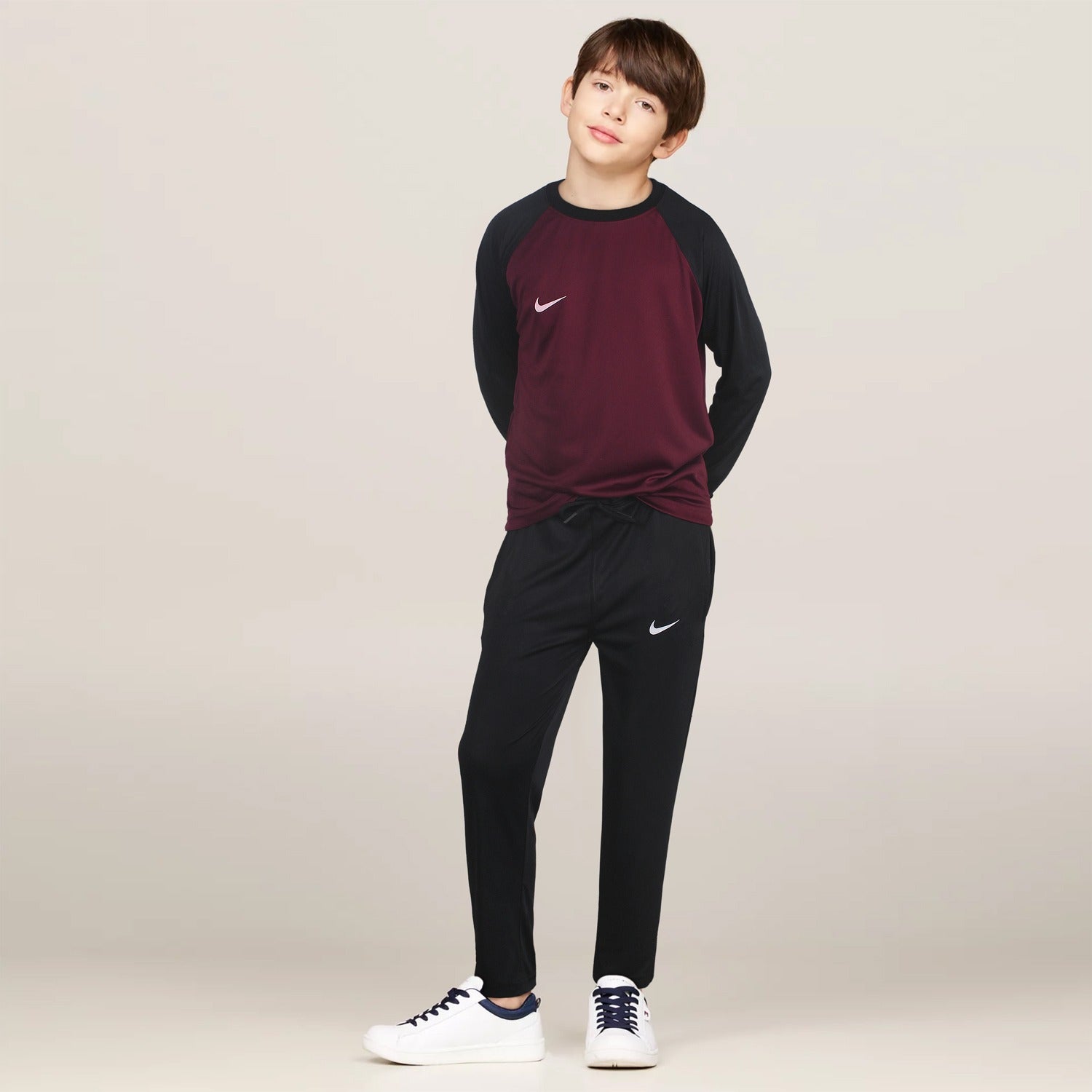 Nik Mehroon Full Sleeves Tracksuit - Kids