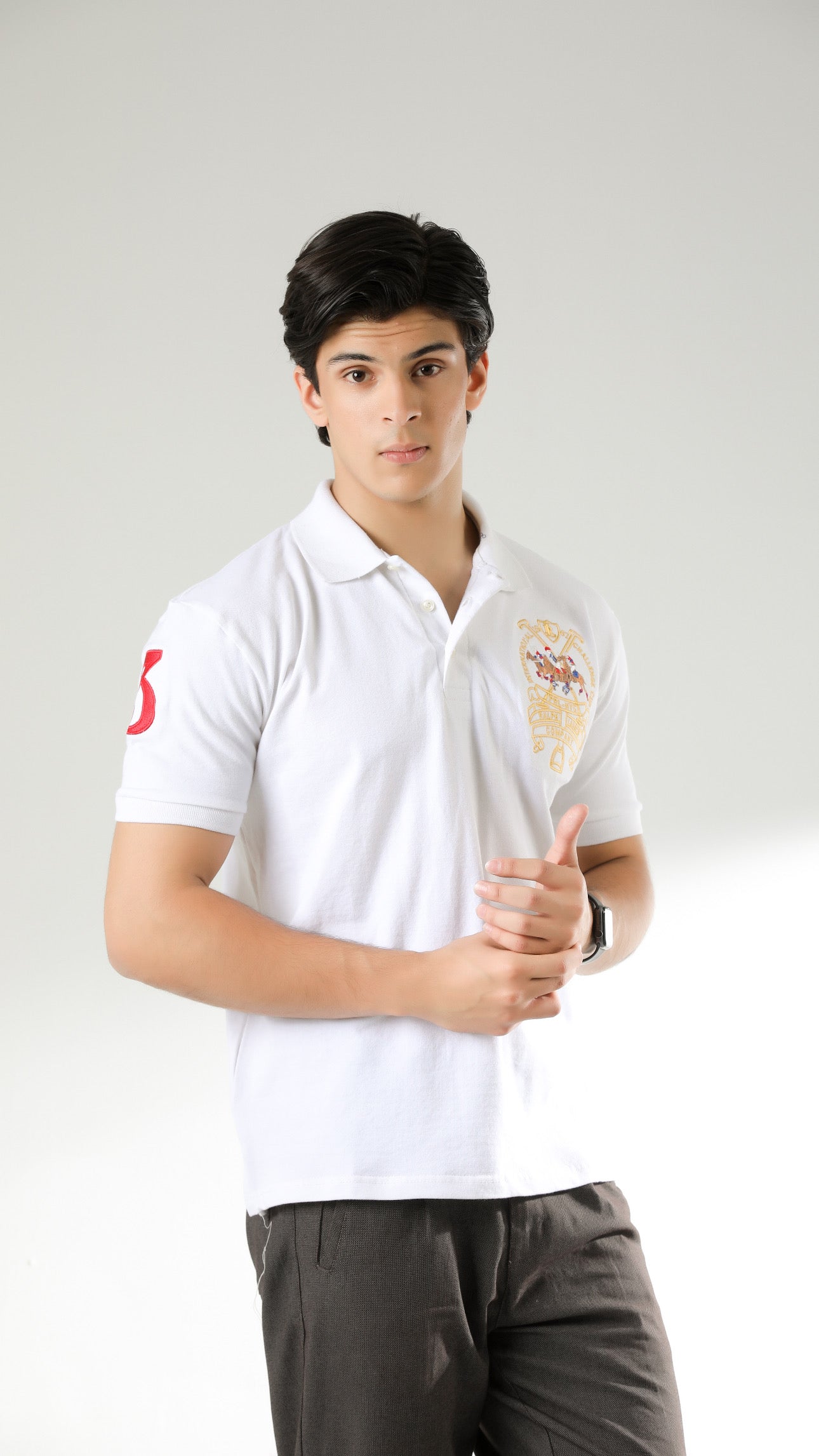 RL Tri Premium Polo White
