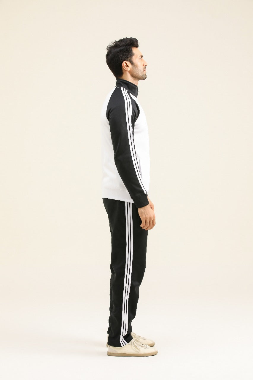 Adi Premium Tracksuit-White Black