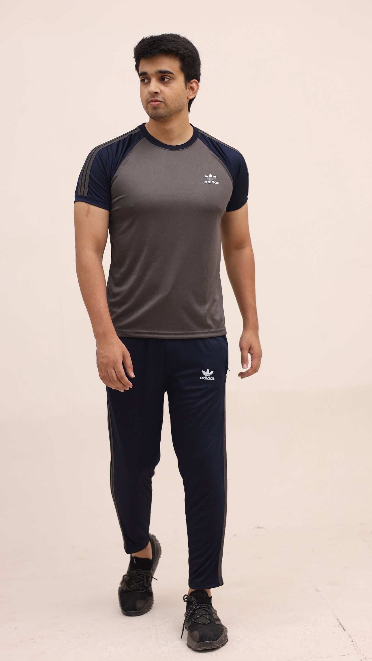 Adi Grey Navy Summer Tracksuit