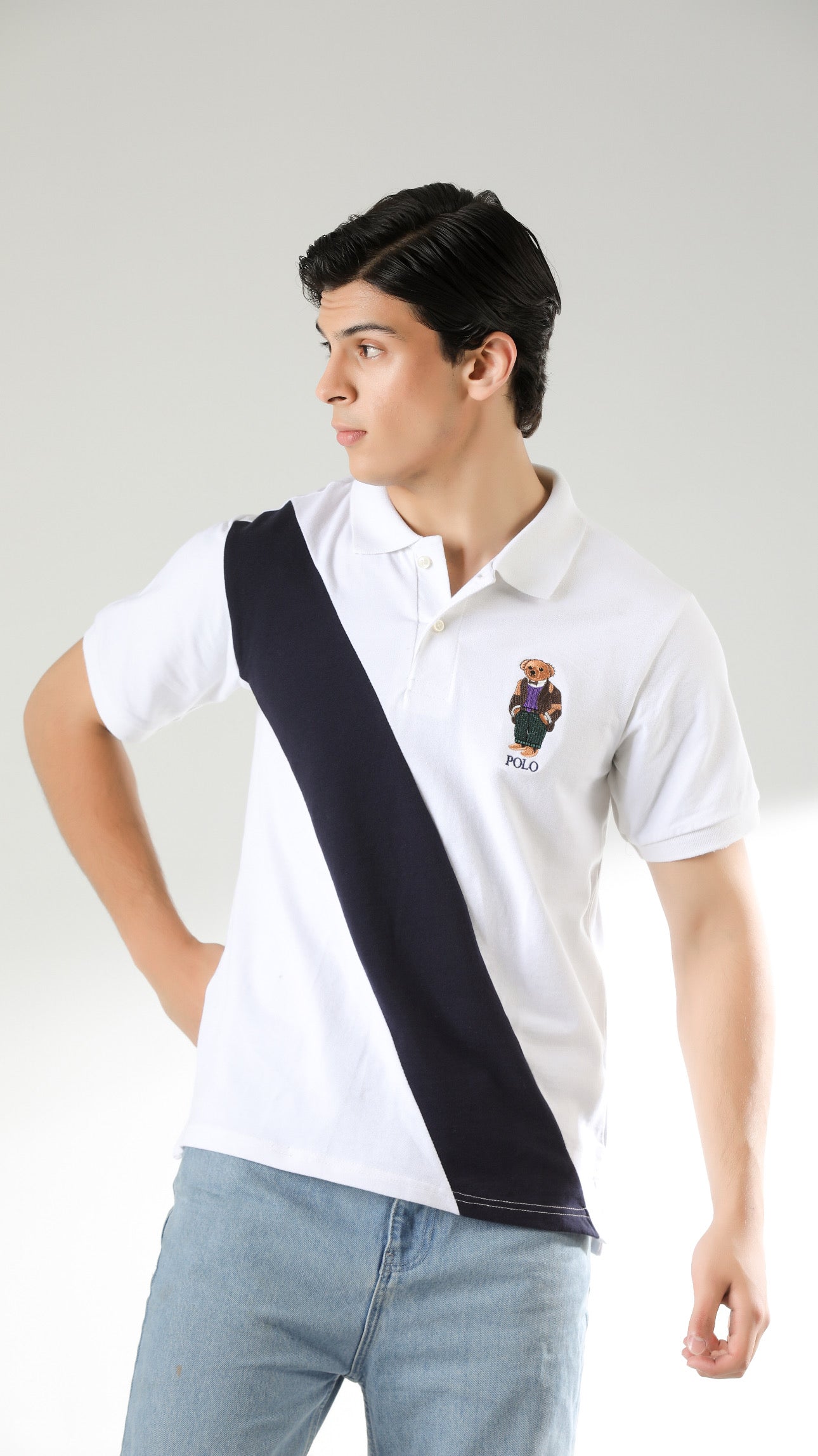 RL Bear Premium Polo / WHITE