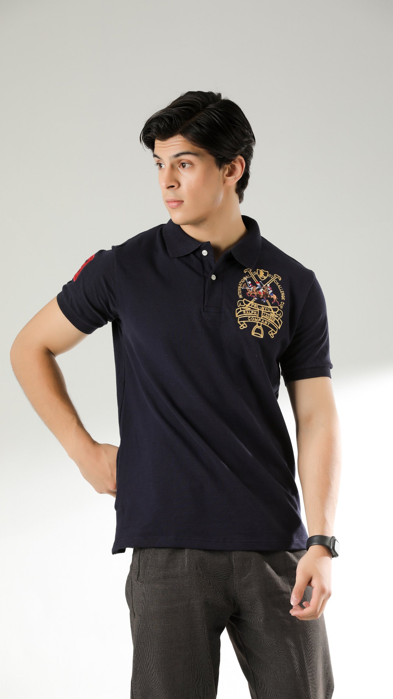 RL Tri Premium Polo Navy