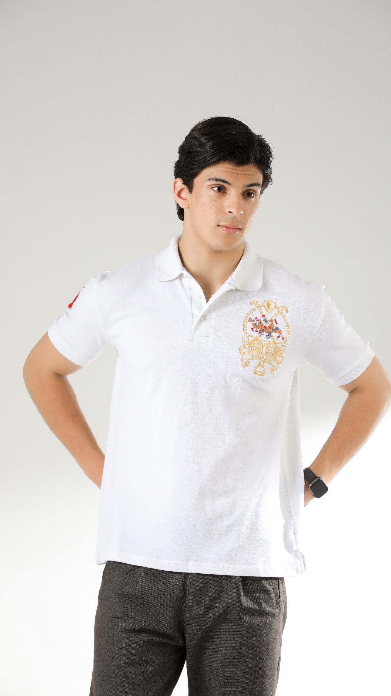 RL Tri Premium Polo White