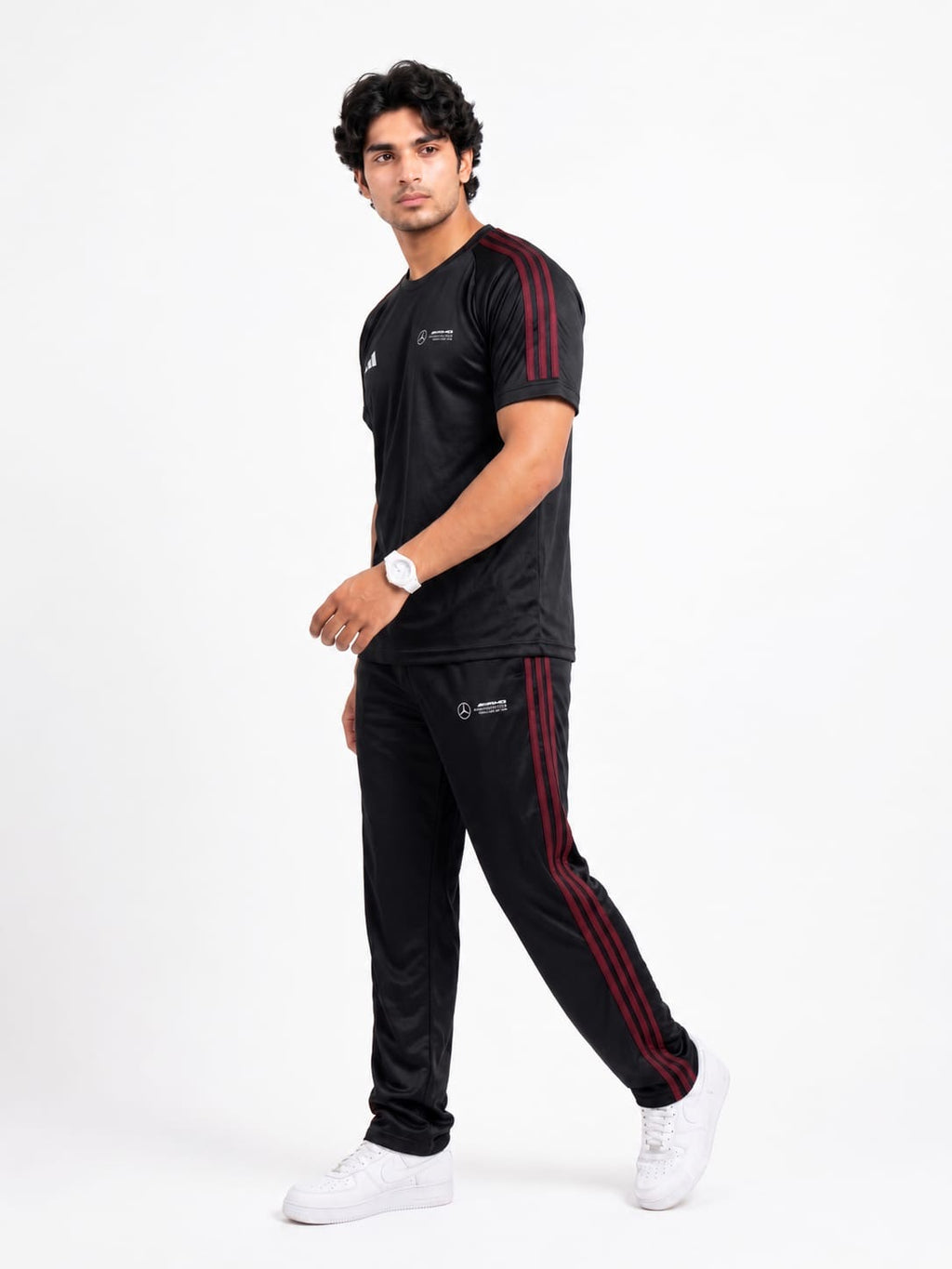 Adi AMG Black Mehroon S26 Tracksuit-Summer
