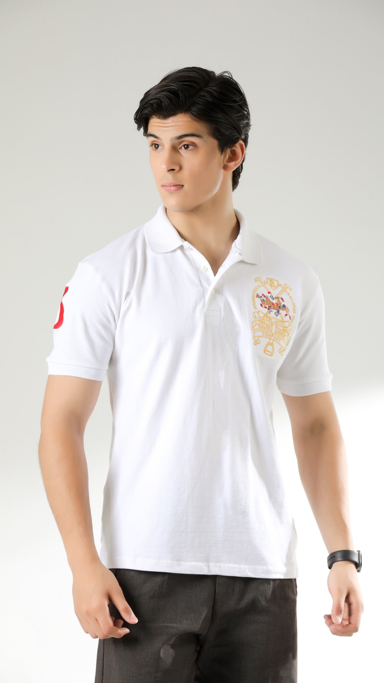 RL Tri Premium Polo White