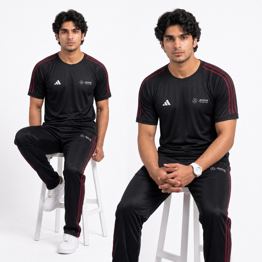 Adi AMG Black Mehroon S26 Tracksuit-Summer