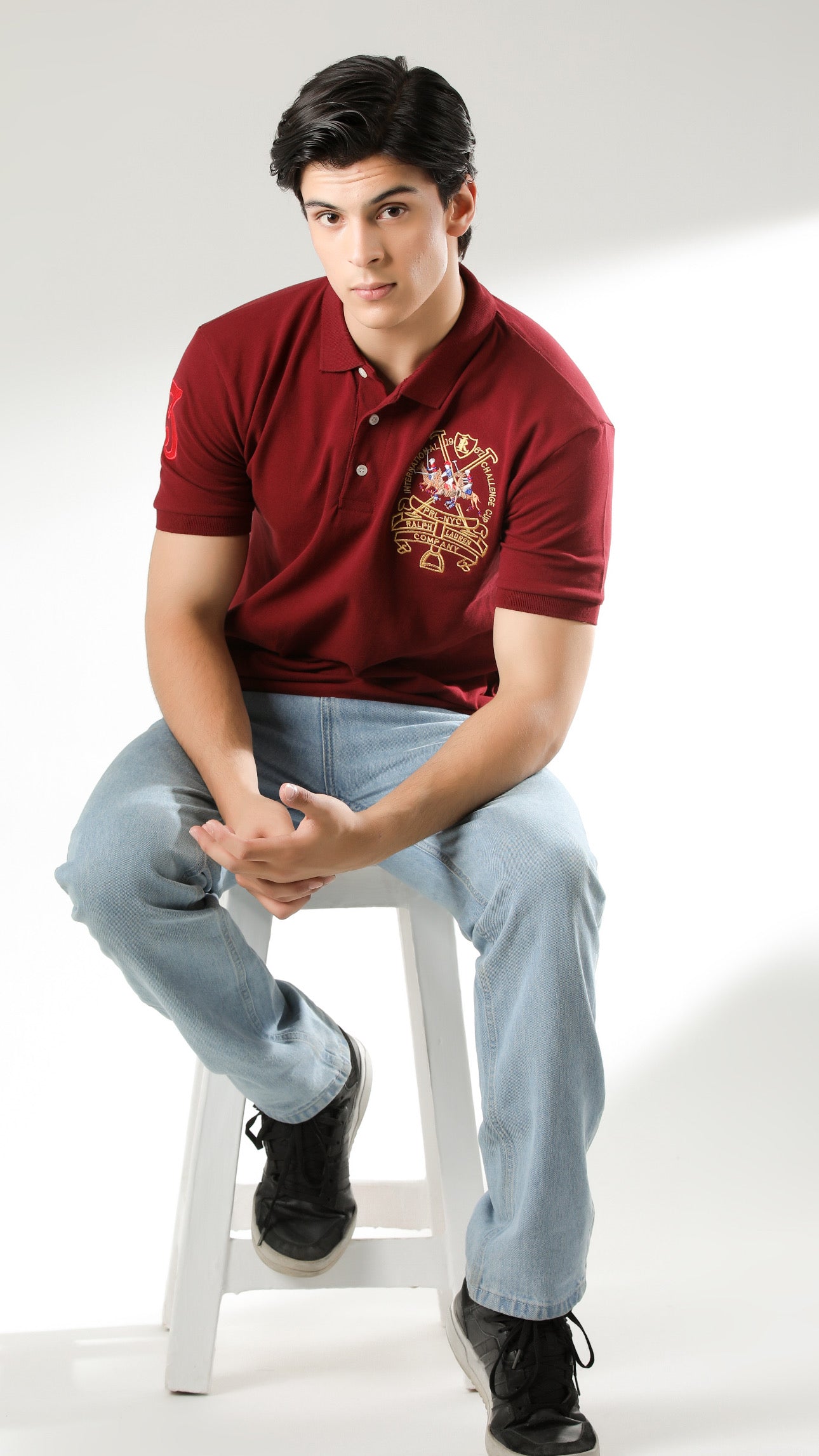 RL Tri Premium Polo Mehroon