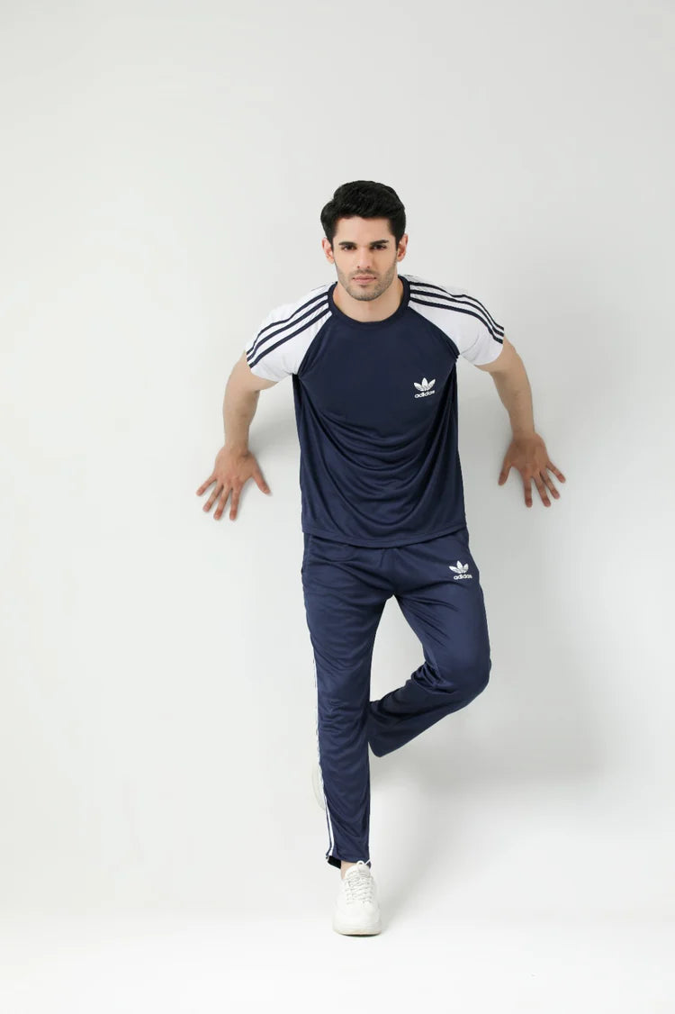 Adi Navy White Tracksuit - Summer