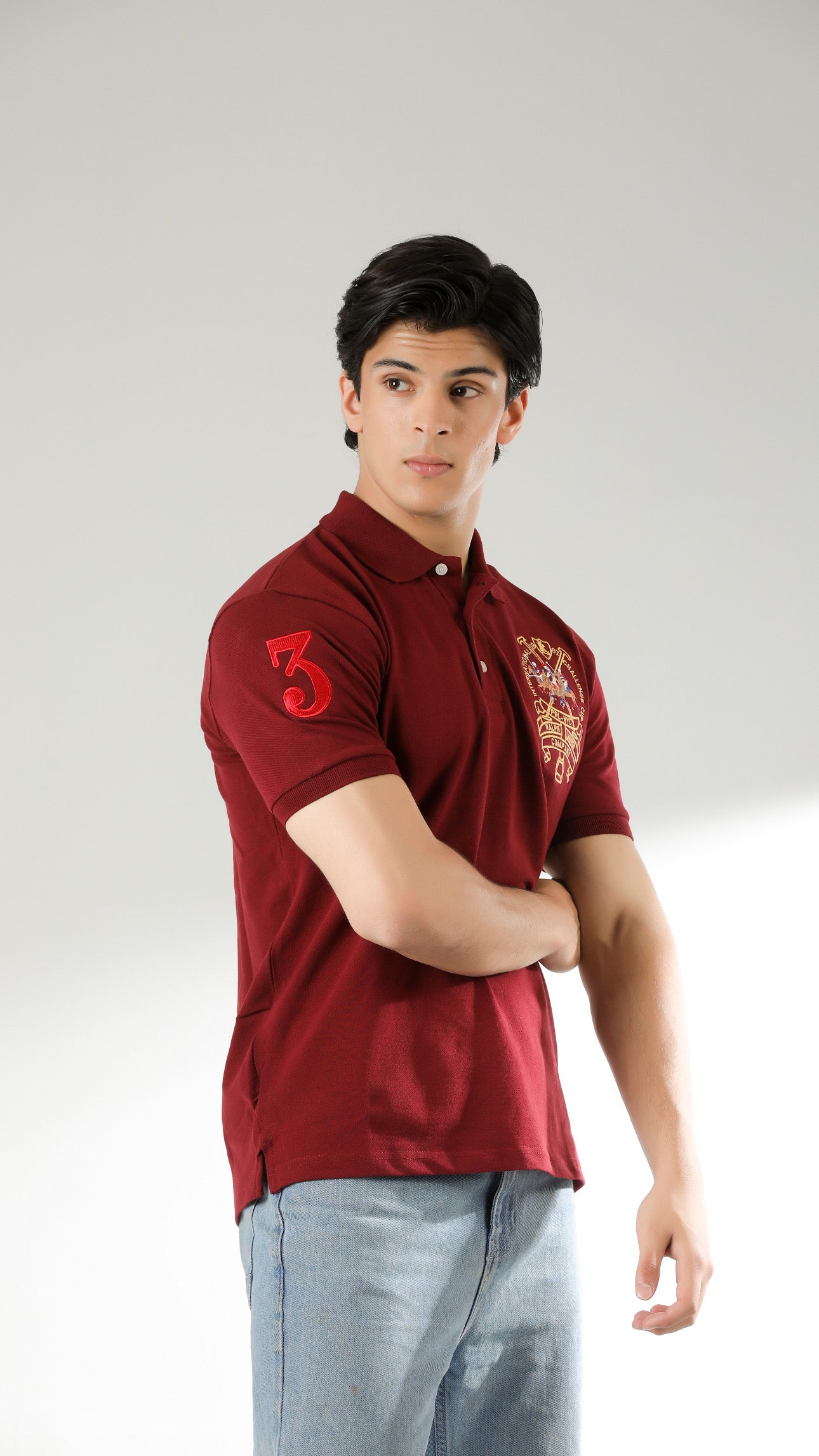 RL Tri Premium Polo Mehroon