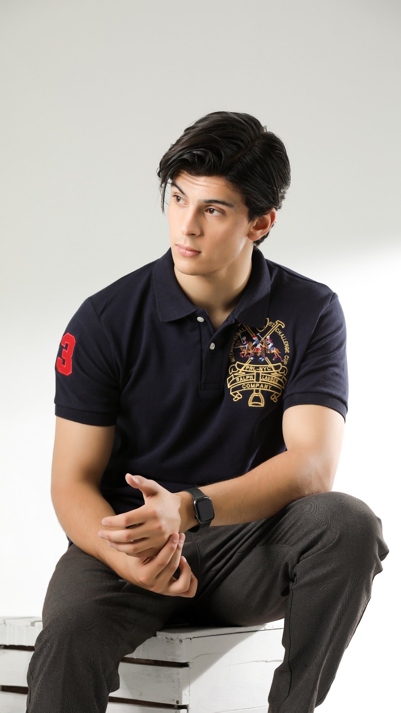 RL Tri Premium Polo Navy