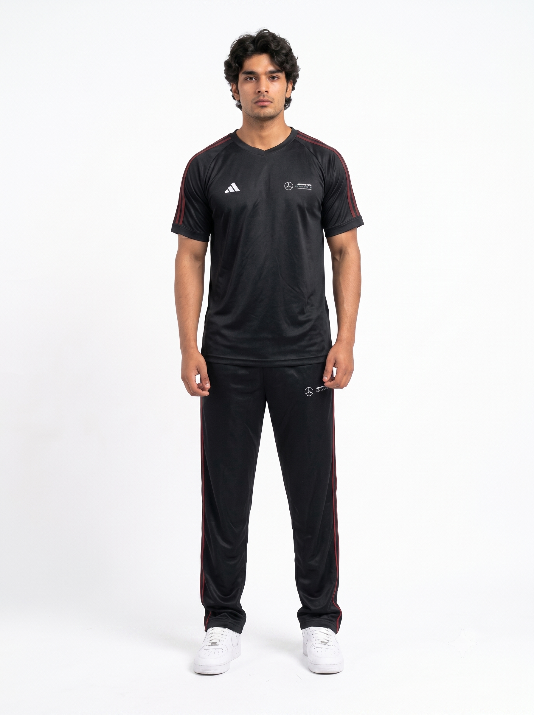 Adi AMG Black Mehroon S26 Tracksuit-Summer