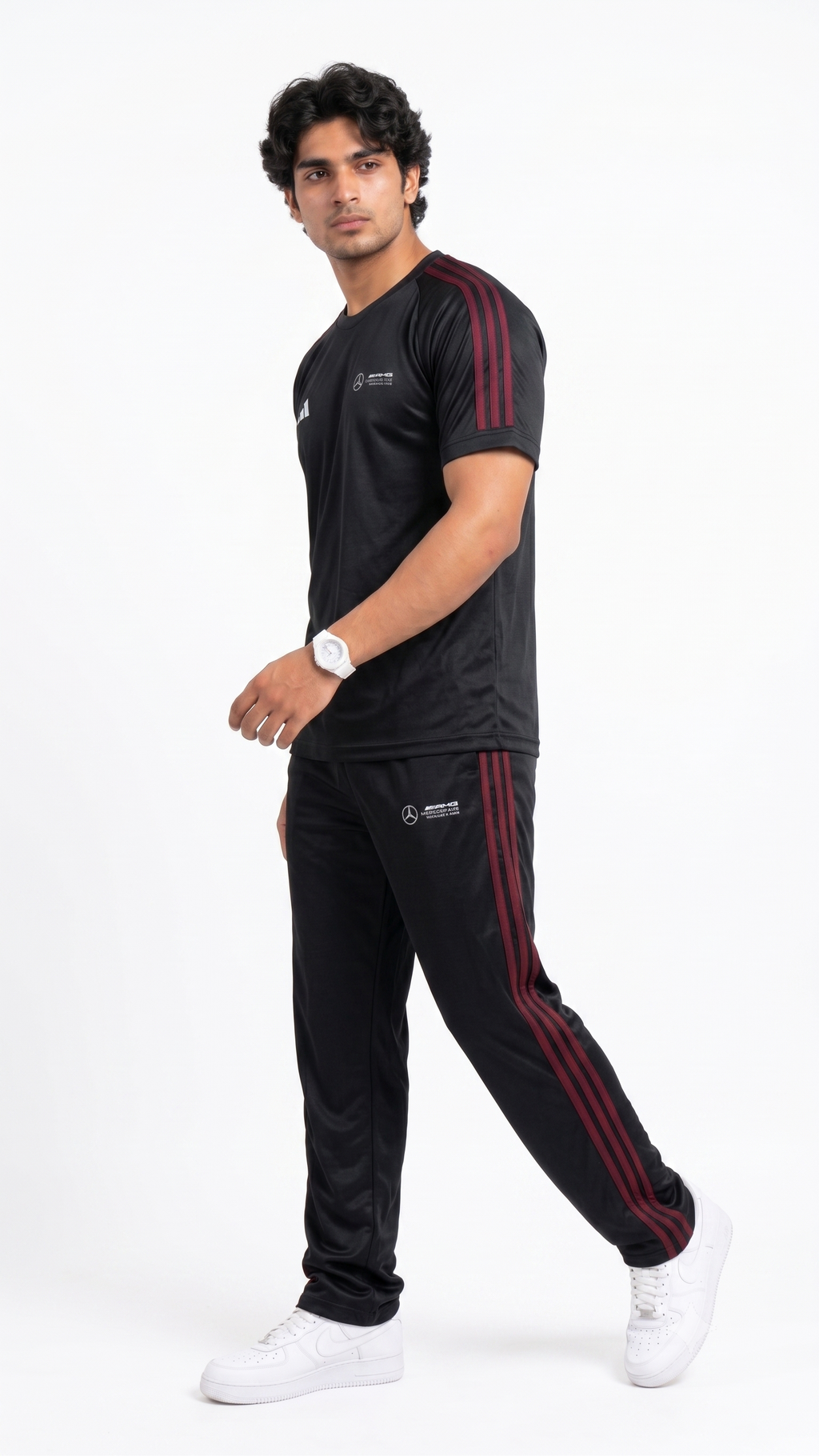 Adi AMG Black Mehroon S26 Tracksuit-Summer