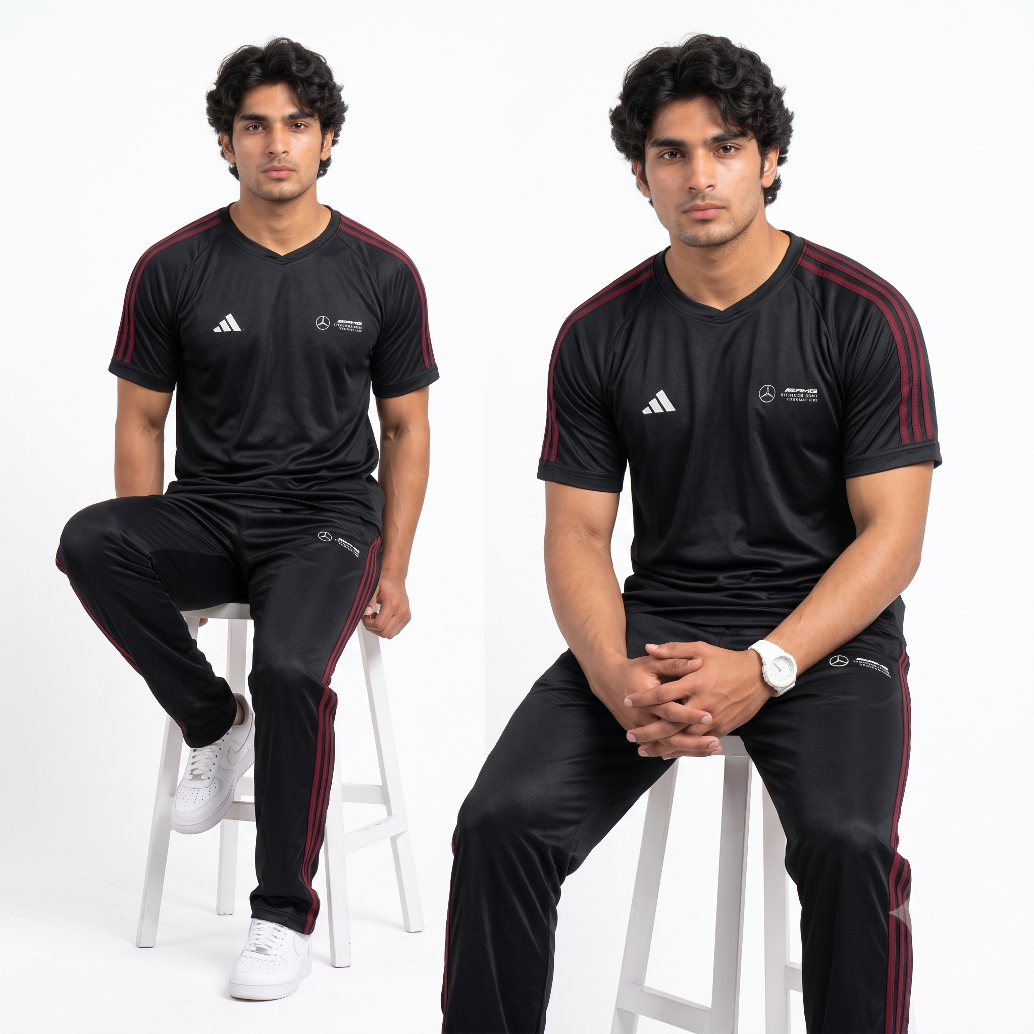 Adi AMG Black Mehroon S26 Tracksuit-Summer