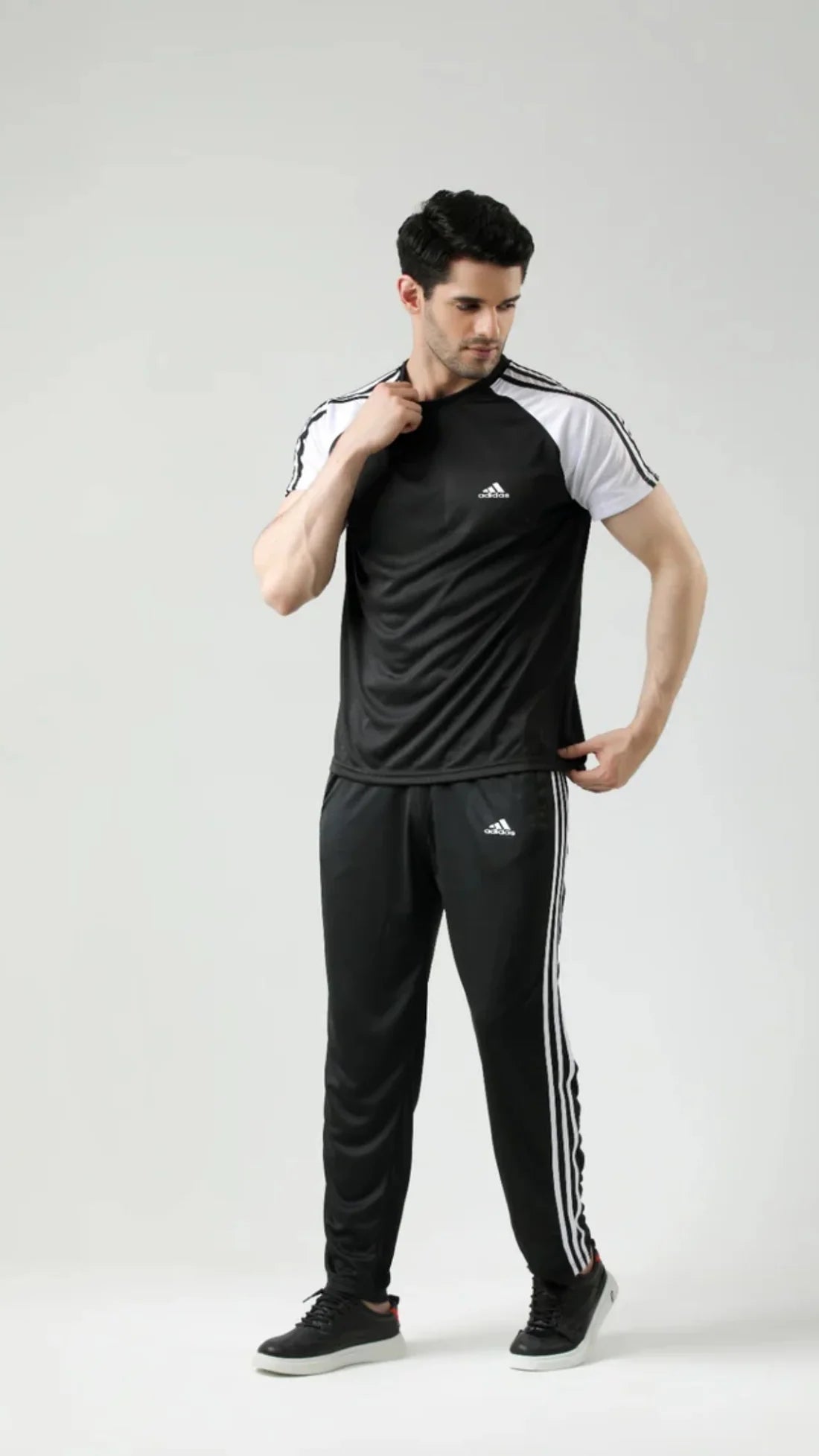 Adi Black White Tracksuit - Summer