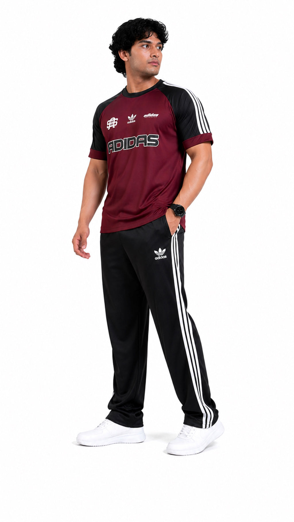 Adi Mehroon Black S26 Tracksuit-Summer