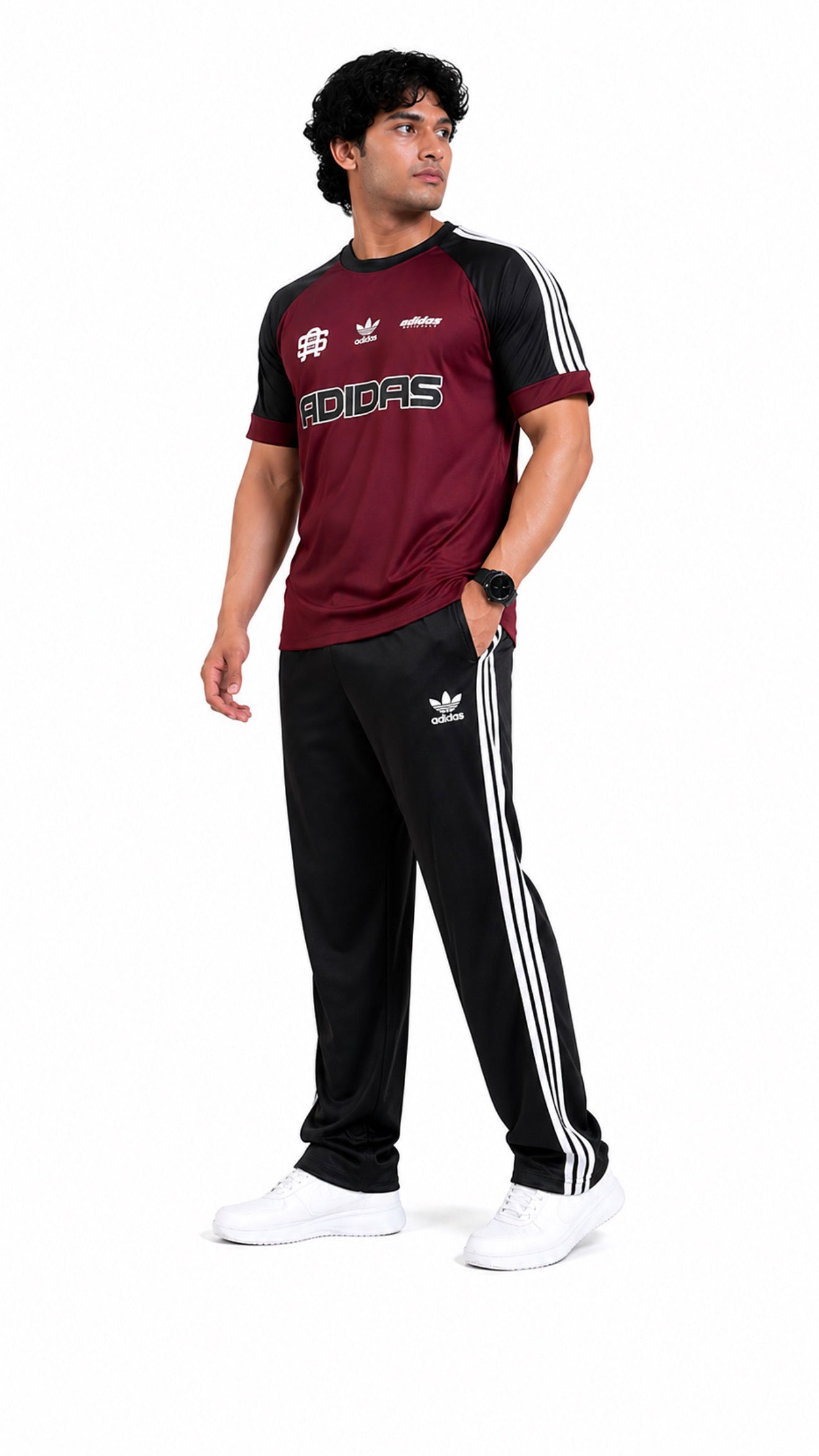 Adi Mehroon Black S26 Tracksuit-Summer
