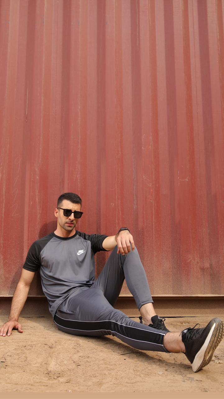 Nik Grey Black Tracksuit - Summer