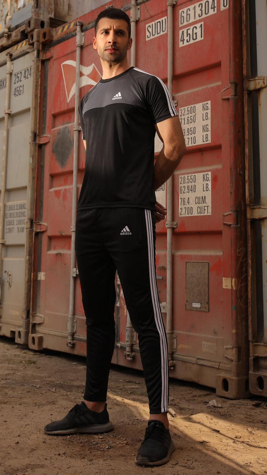 Adi Black Grey Tracksuit - Summer