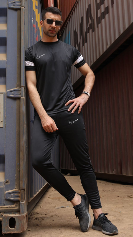 Nik Black White Tracksuit - Summer