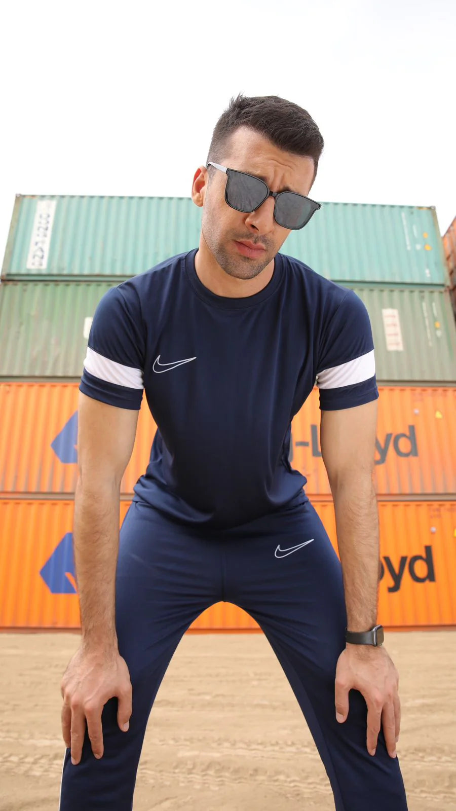 Nik Navy White Tracksuit - Summer