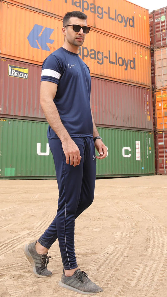 Nik Navy White Tracksuit - Summer