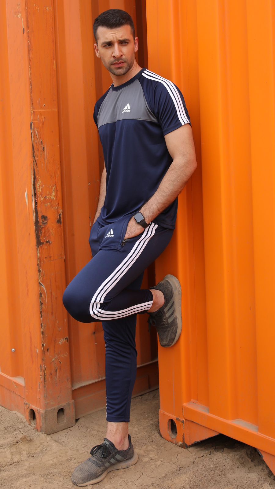 Adi Navy Grey Tracksuit - Summer