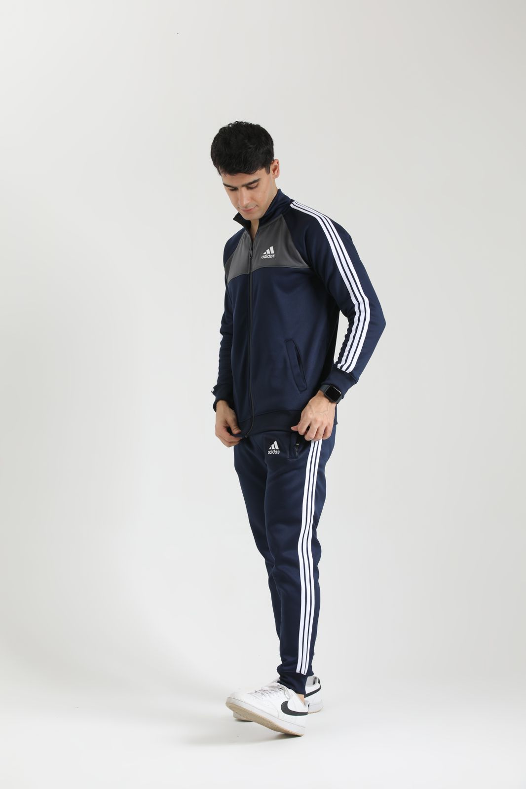 Adi Imported Tracksuit - Navy Grey