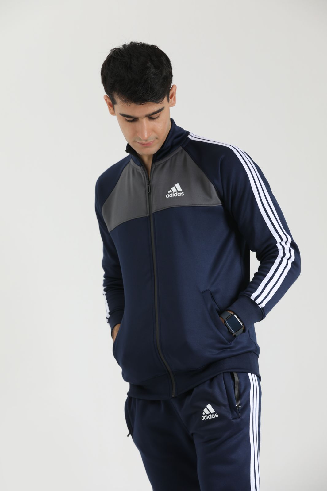 Adi Imported Tracksuit - Navy Grey