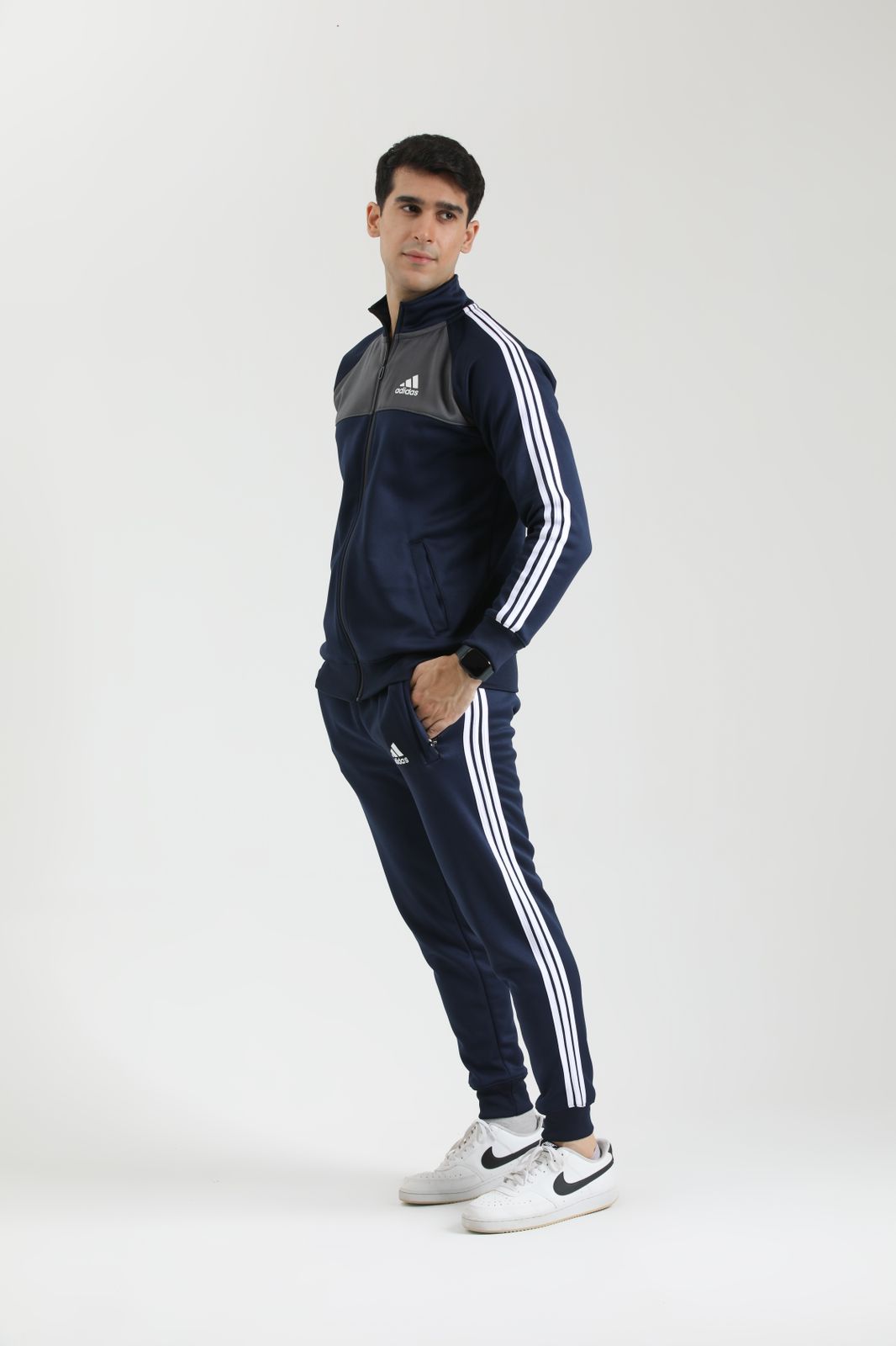 Adi Imported Tracksuit - Navy Grey