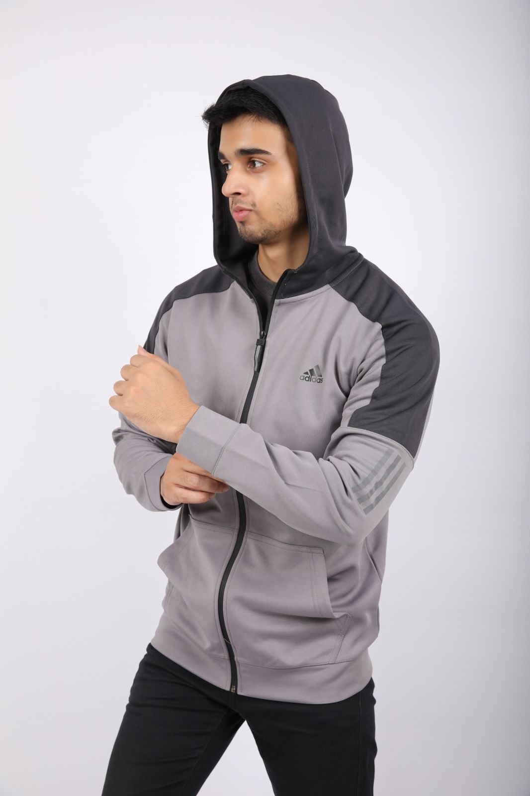 ADI Grey Black Track Jacket