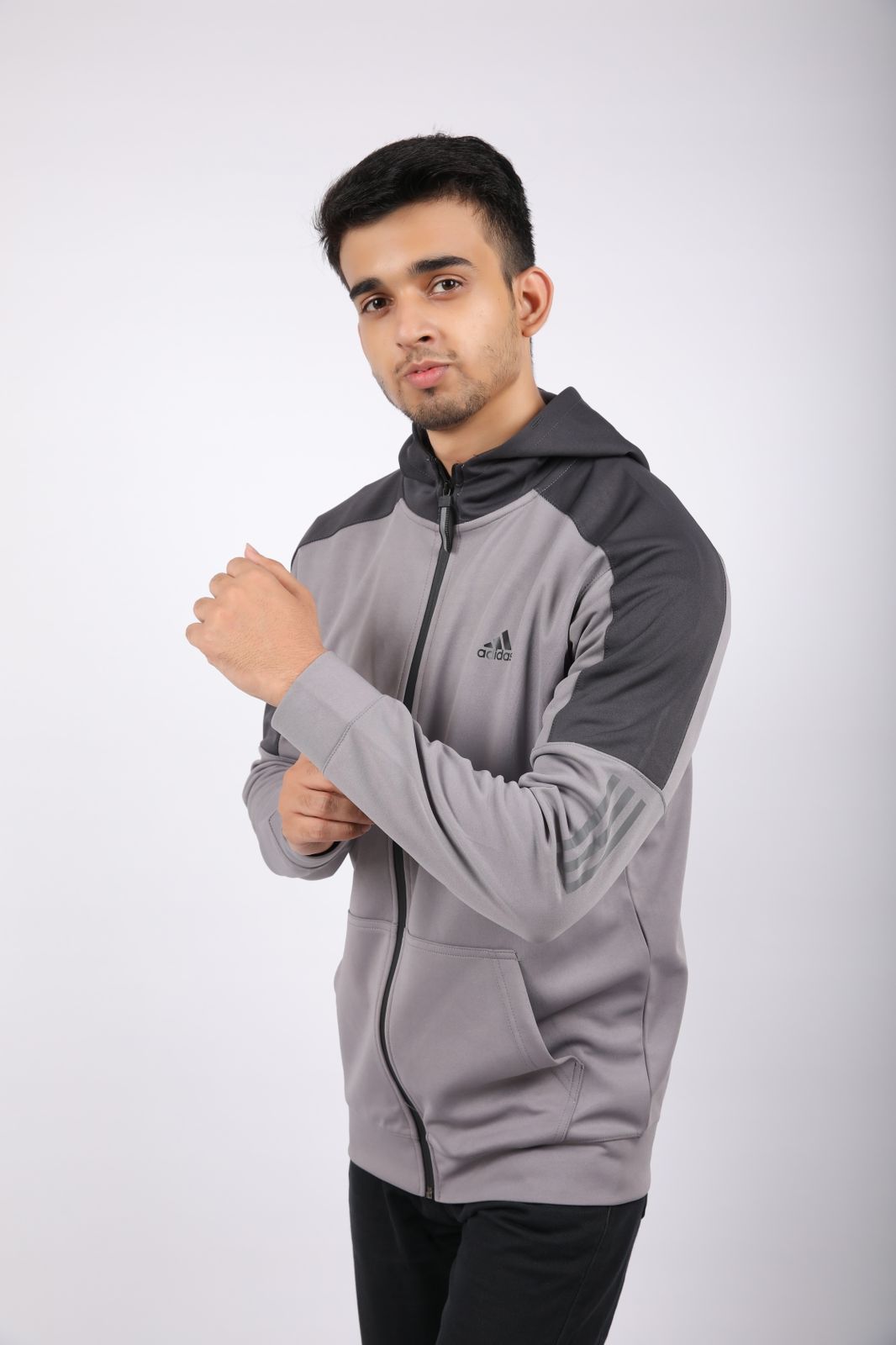 ADI Grey Black Track Jacket