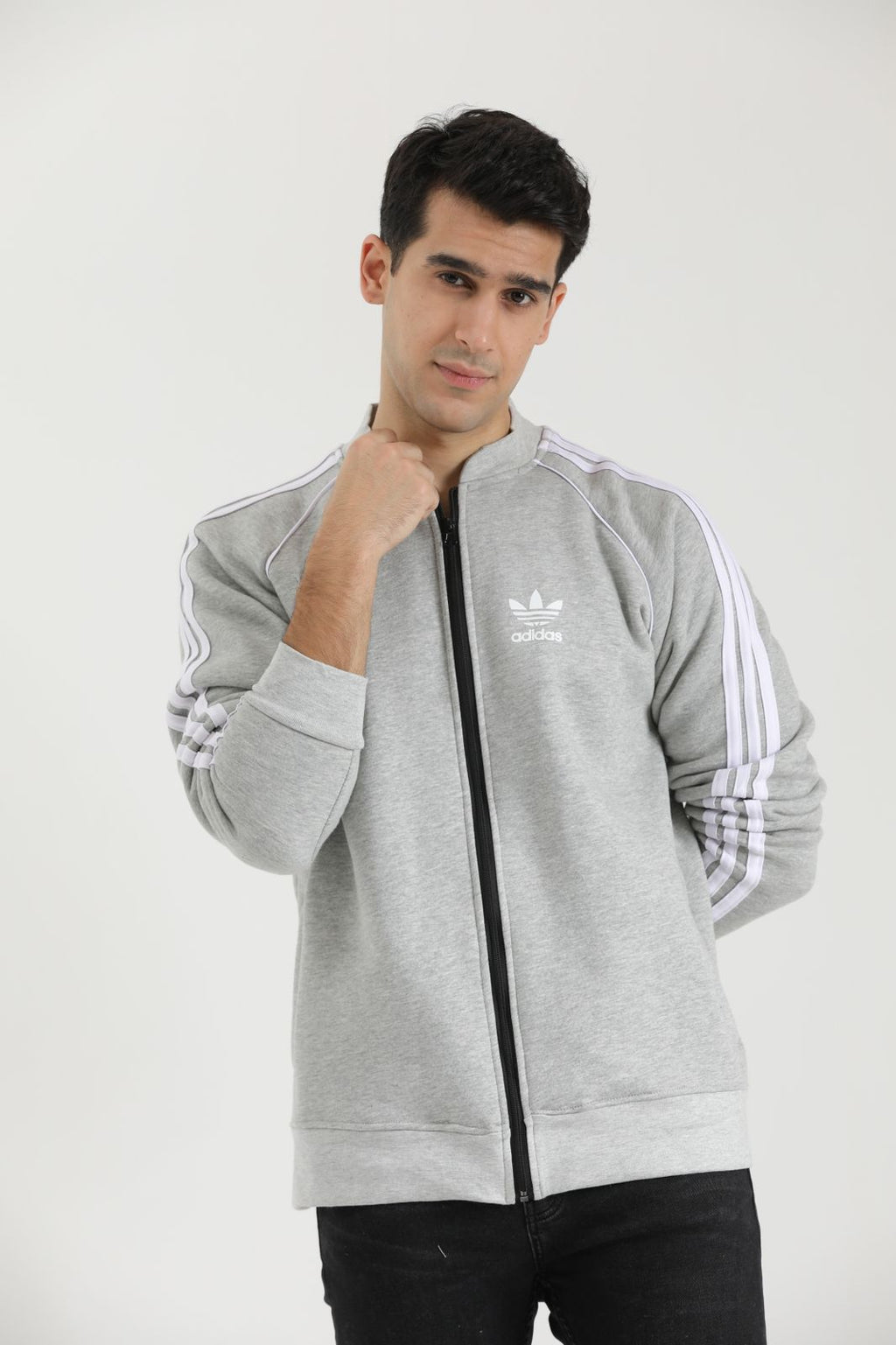 Adi Cotton Fleece Jacket - Grey N