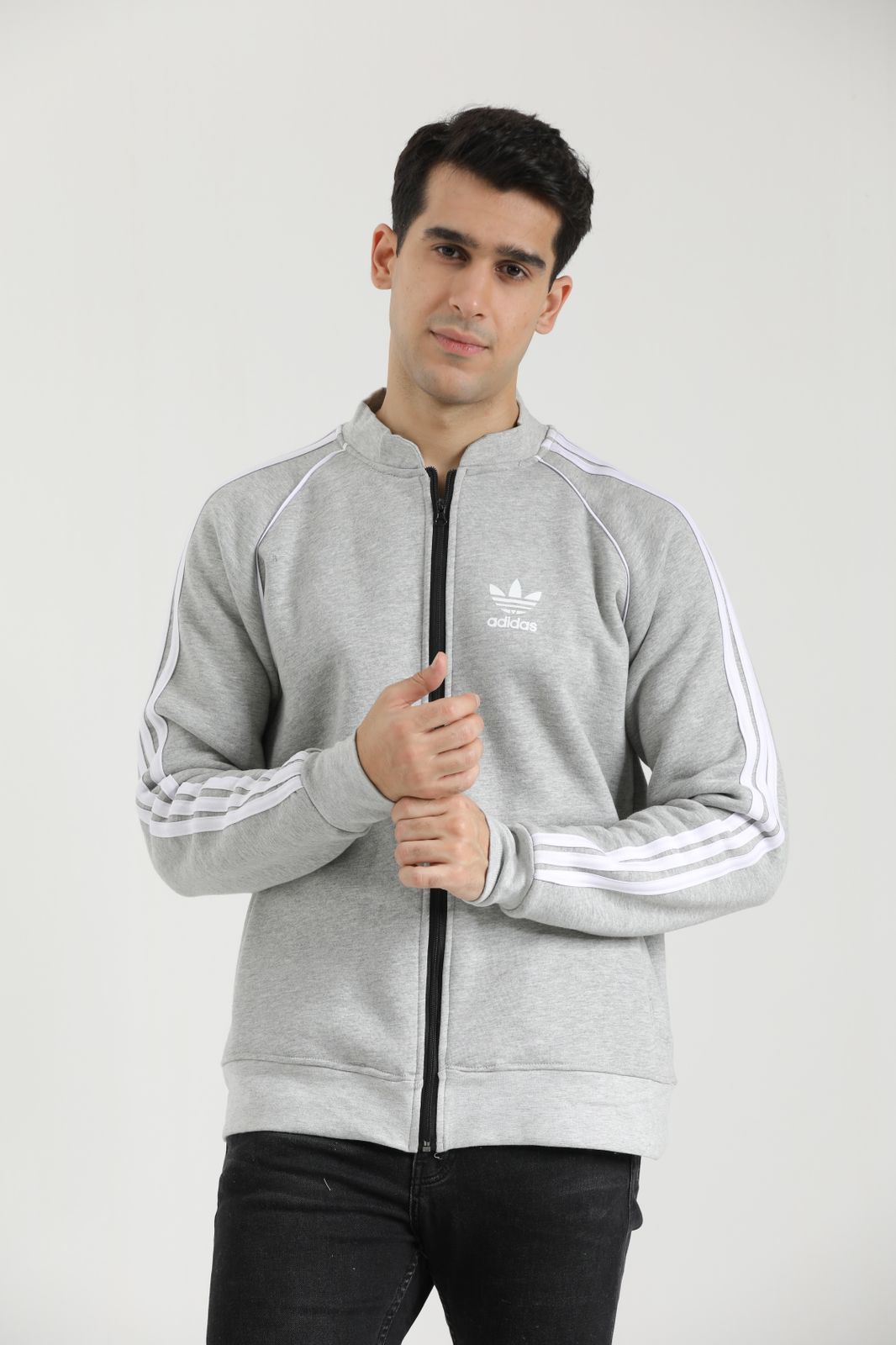 Adi Cotton Fleece Jacket - Grey N