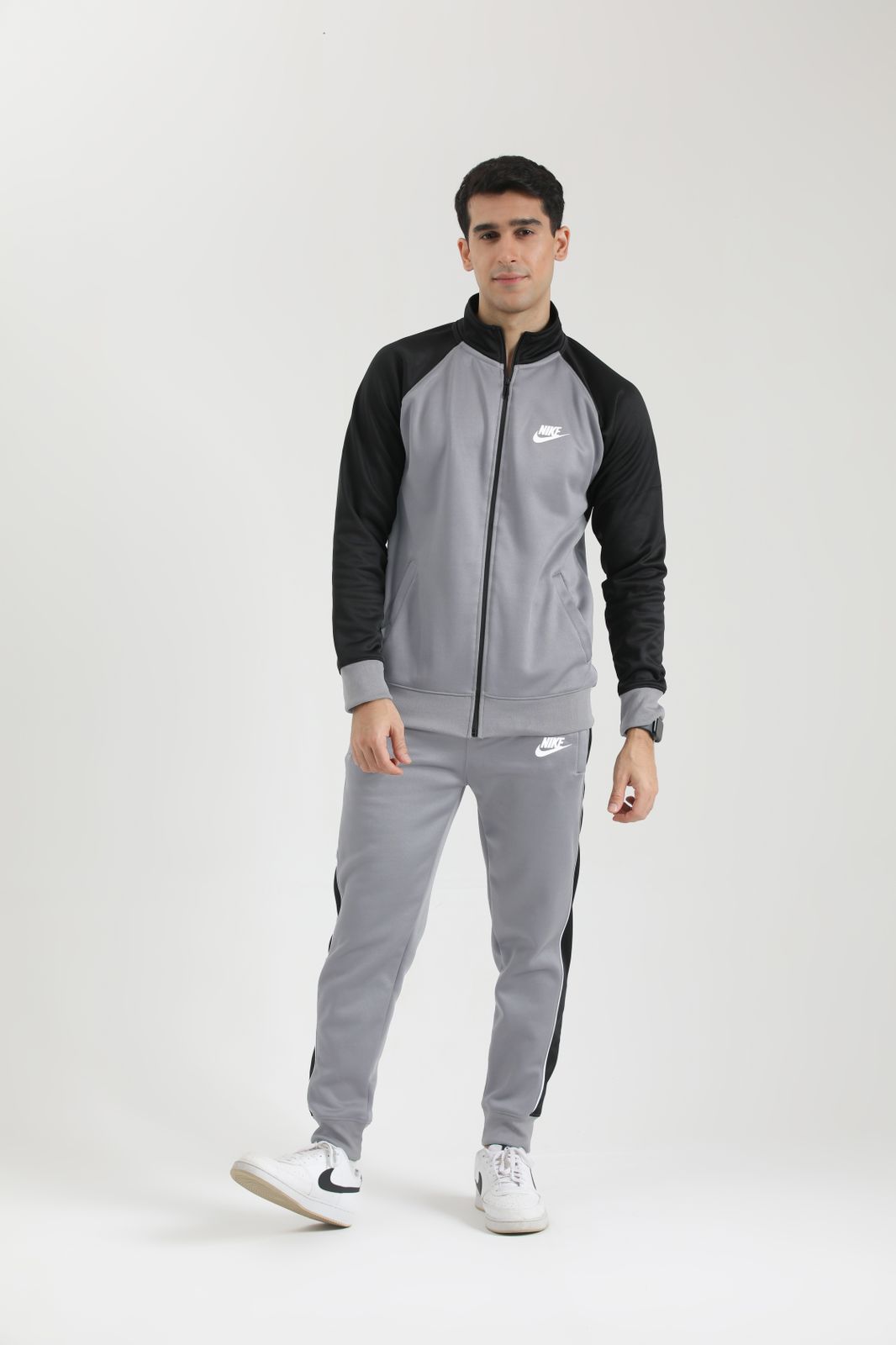 Nik Premium Tracksuit - Grey Black