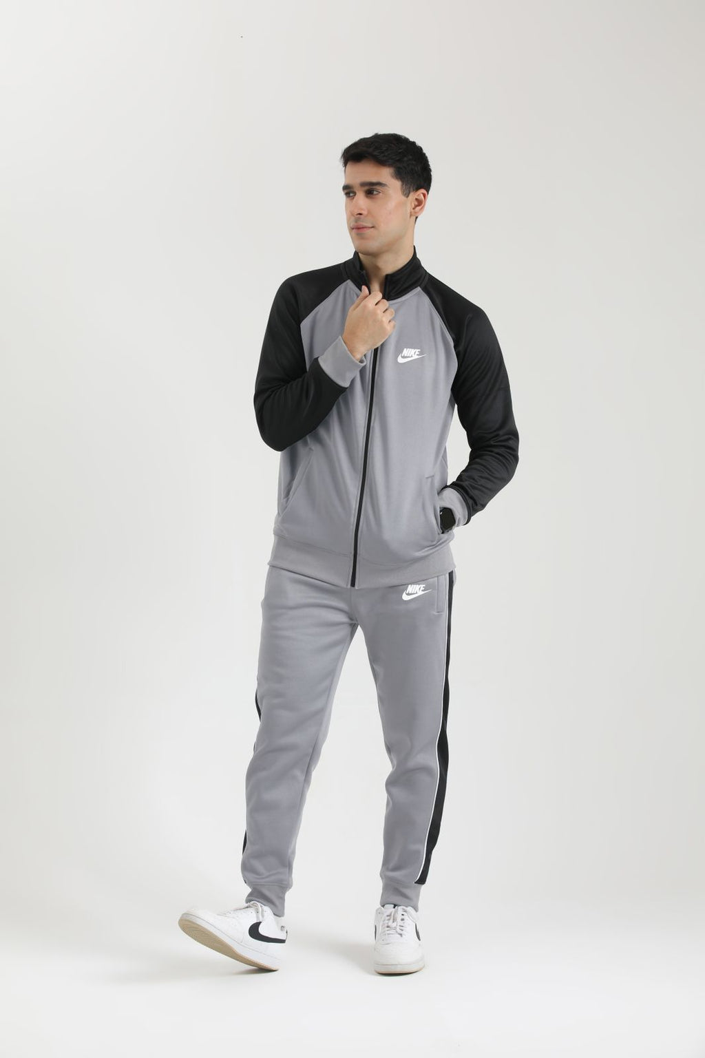 Nik Premium Tracksuit - Grey Black