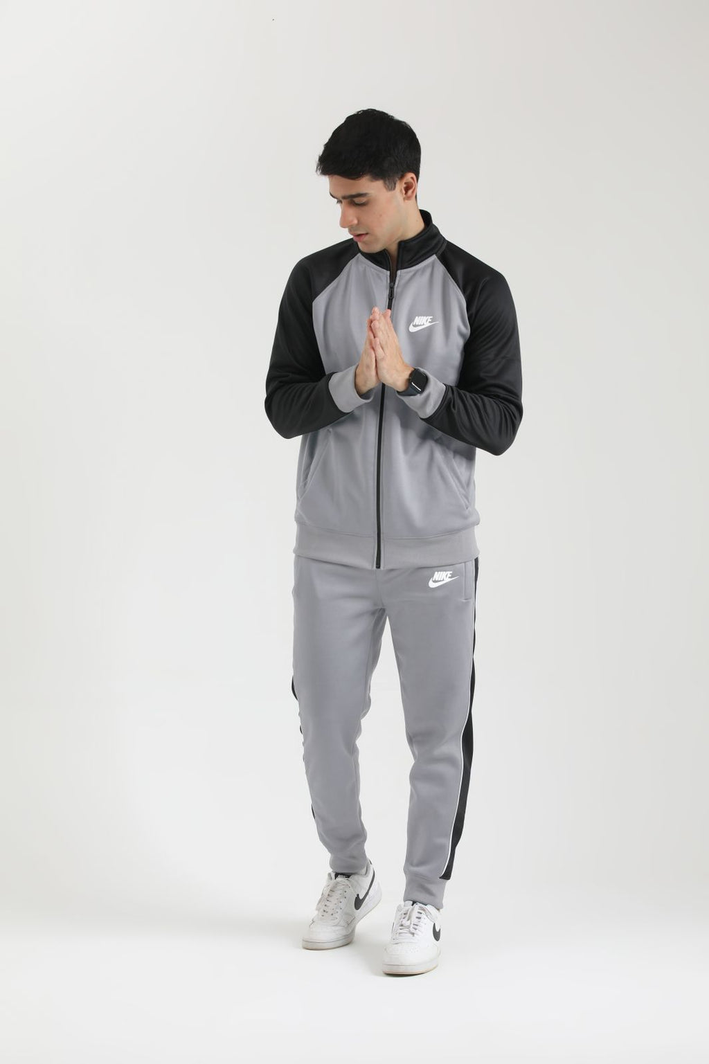 Nik Premium Tracksuit - Grey Black