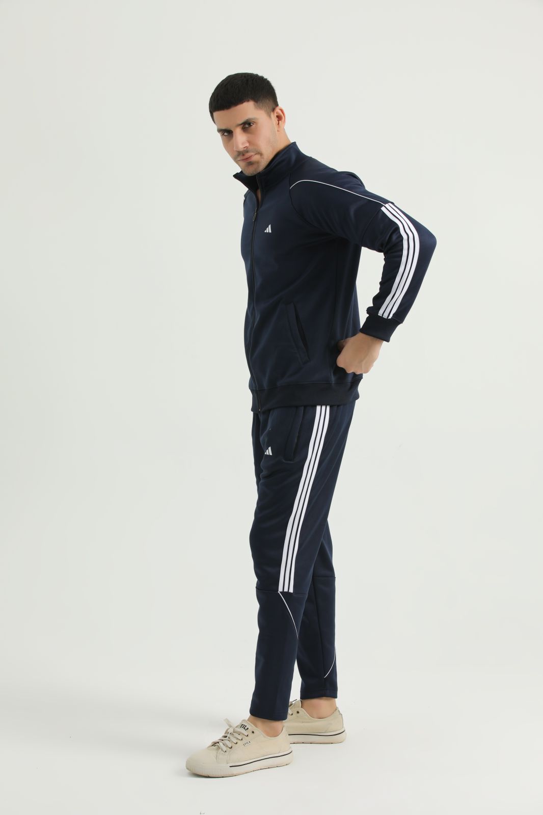 Adi imported tracksuit-Navy