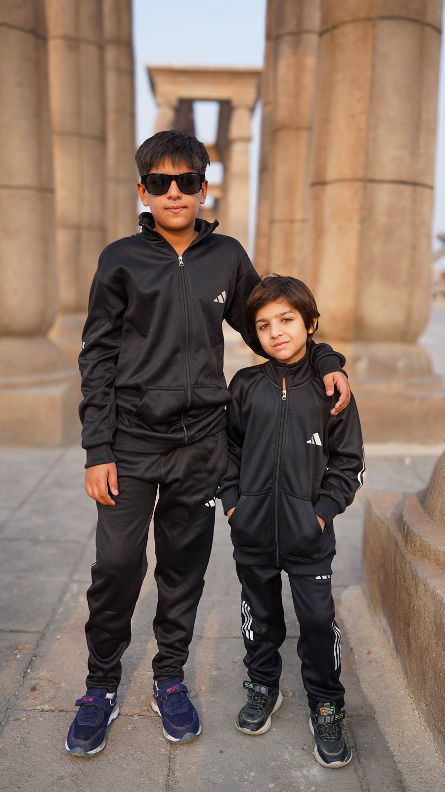Adi Premium Tracksuit Balck Kids