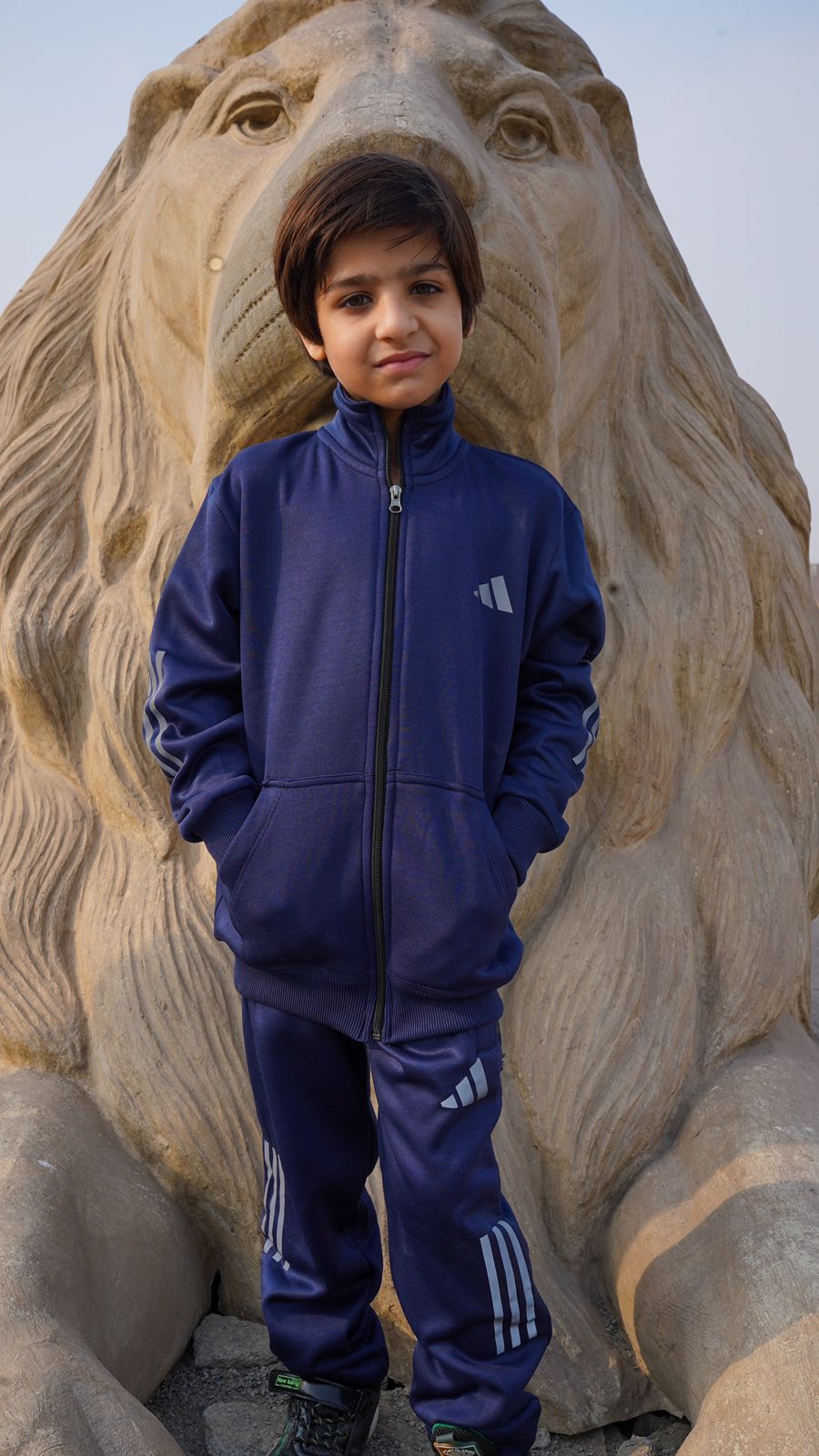 Adi Premium Tracksuit Navy Kids