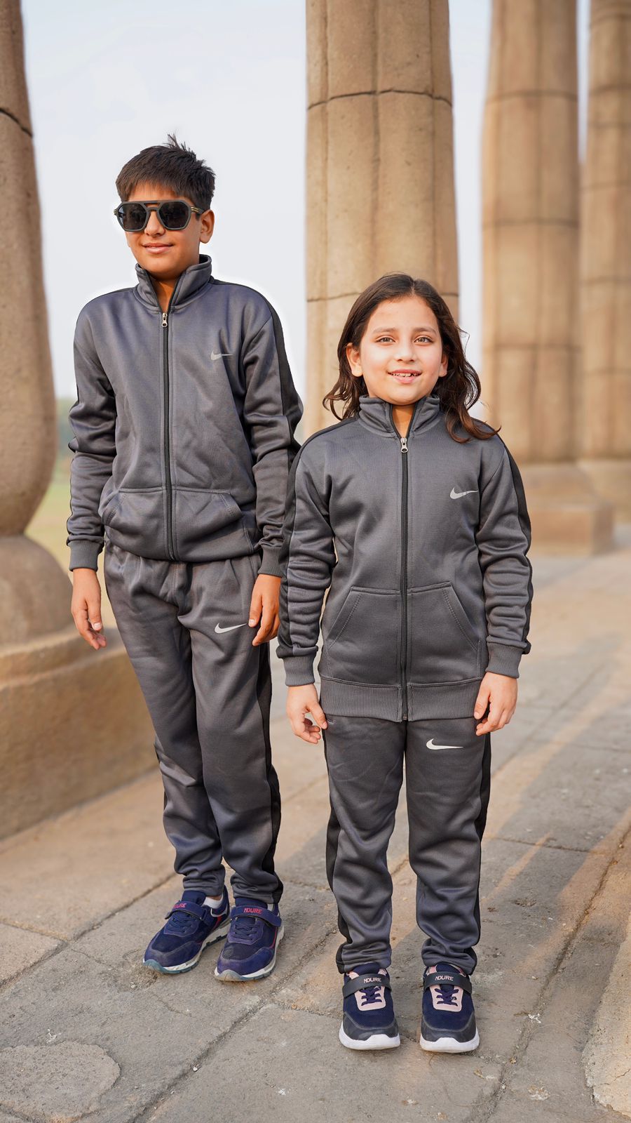 Nik Premium Tracksuit Grey Kids
